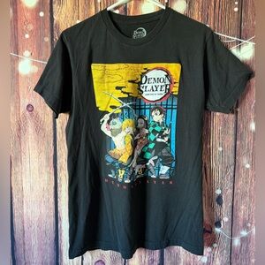 Demon Slayer Black Graphic Tee - Short Sleeve